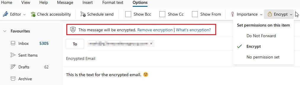 Email encryption options Encrypt 