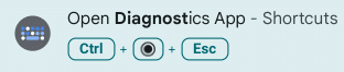 Chromebook Keyboard shortcut for the Diagnostic page